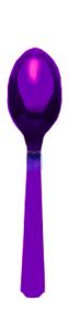 CUCHARA COLOR MORADO PAQ. C/20 PAQ. C/6 PZAS.