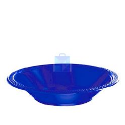 PLATO PLASTICO HONDO 12 OZ. COLOR AZUL REY PAQ. C/20 PZAS.