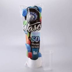 VASO PLASTICO #8 PAQUETE C/50 PIEZAS