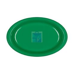 PLATO PLASTICO 7 COLOR VERDE BANDERA PAQ. C/20 PZAS